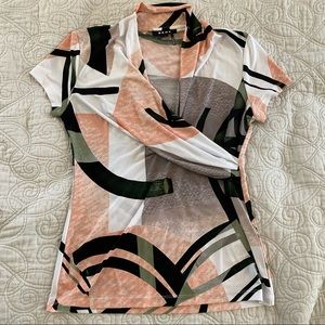 DKNY faux wrap blouse